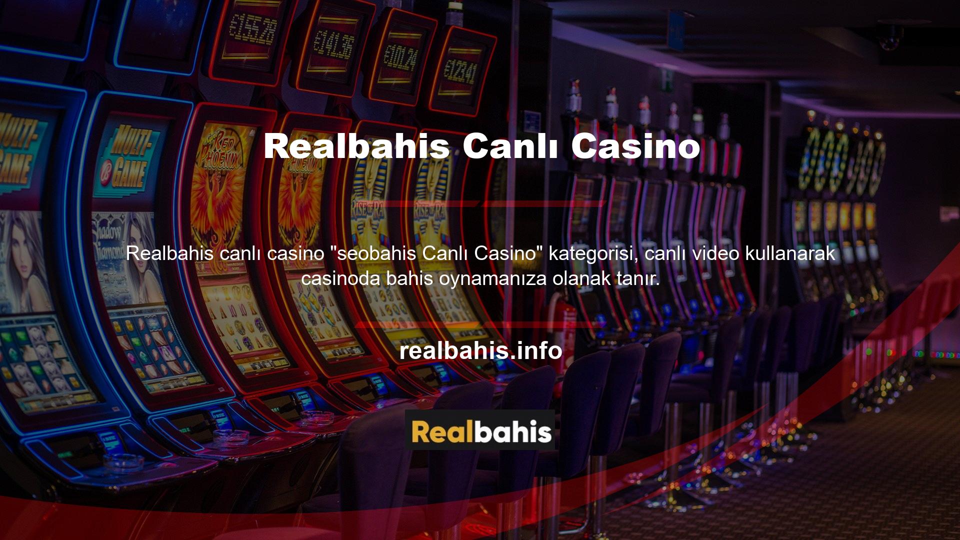 Realbahis ana sayfasına giriş yapıp, kategoriden "Canlı Casino" seçeneğini seçerek canlı maçları izleyebilirsiniz